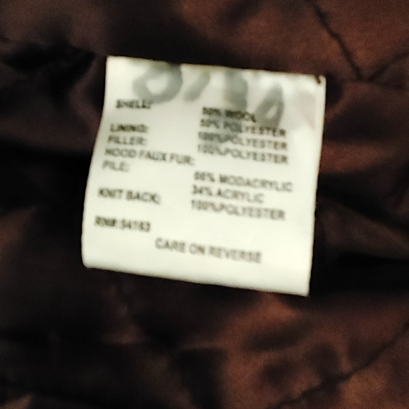 Size 4* Navy Blue Calvin Klein Wool Winter Coat - Picture 9 of 9